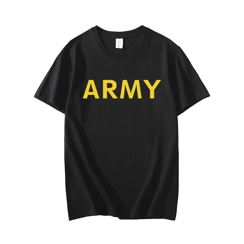 2026 US ARMY Printed T-shirt for Army Physical Training, Crew-neck Short-sleeved Military-themed Tactical Clothing