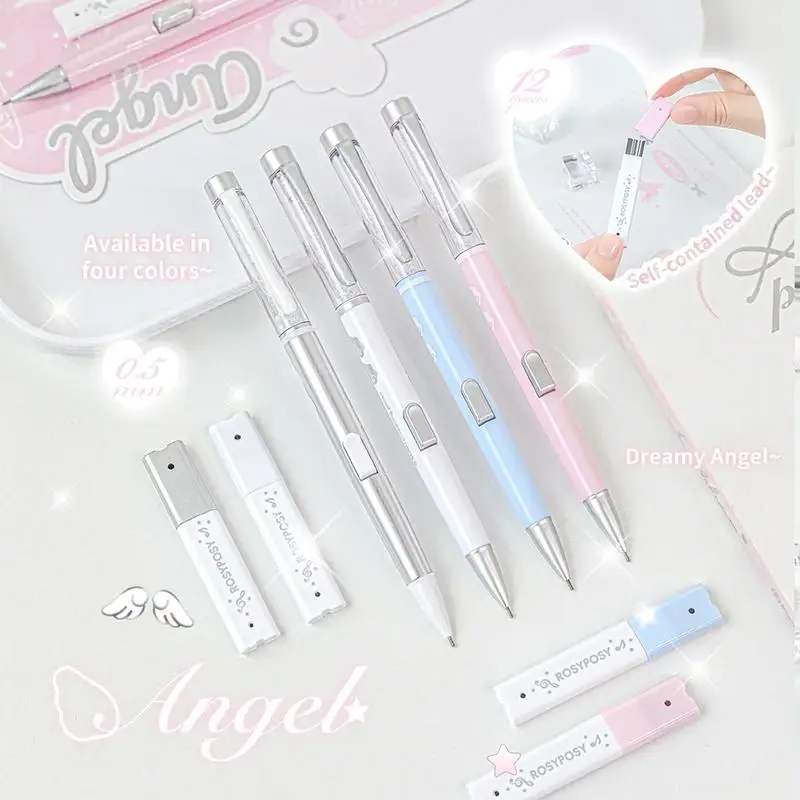 1PCS Angel Automatic Lead Set High Beauty Style Primary School Students Lead Core Set Student Specific Pencil