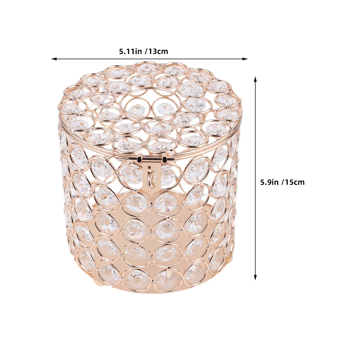 

Cylinder Tissue Box Pearl Metal Napkin Holder European Style Modern Bathroom Vanity Home Office Car Alloy Storage Container