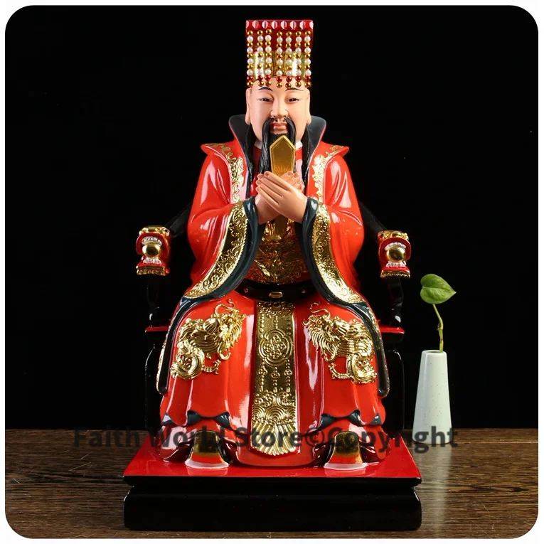 40 centimetri di grandi dimensioni Taoista Buddismo CASA Santuario di protezione efficaci A Sud Est Asia Santo Patrono Onnipotente Dio YU HUANG DADI statua