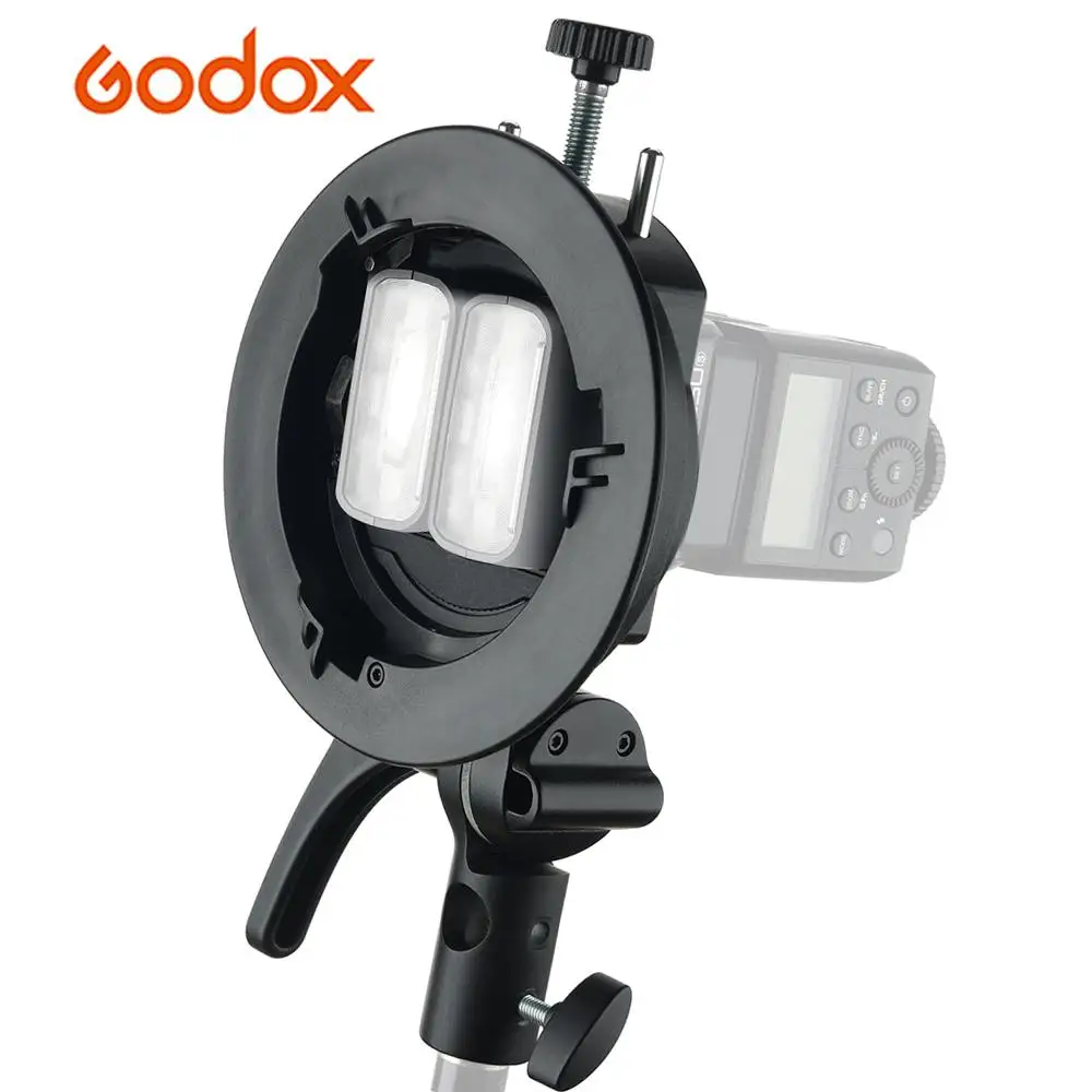 Portable Flash S-type Holder Speedlite Bracket Bowens Mount for V1 V860II TT350 AD400Pro AD200Pro Speedlite Flash