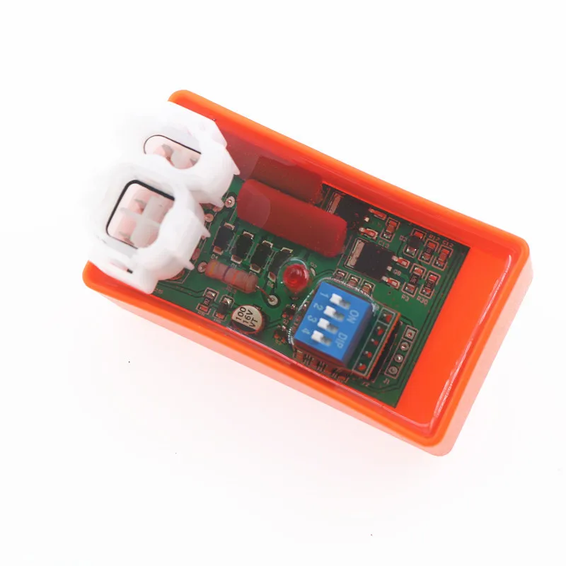 GY6 Chip Type CDI Igniter, DIP Switch Adjustable DC AC Modified Ignition Controller, Transparent Housing