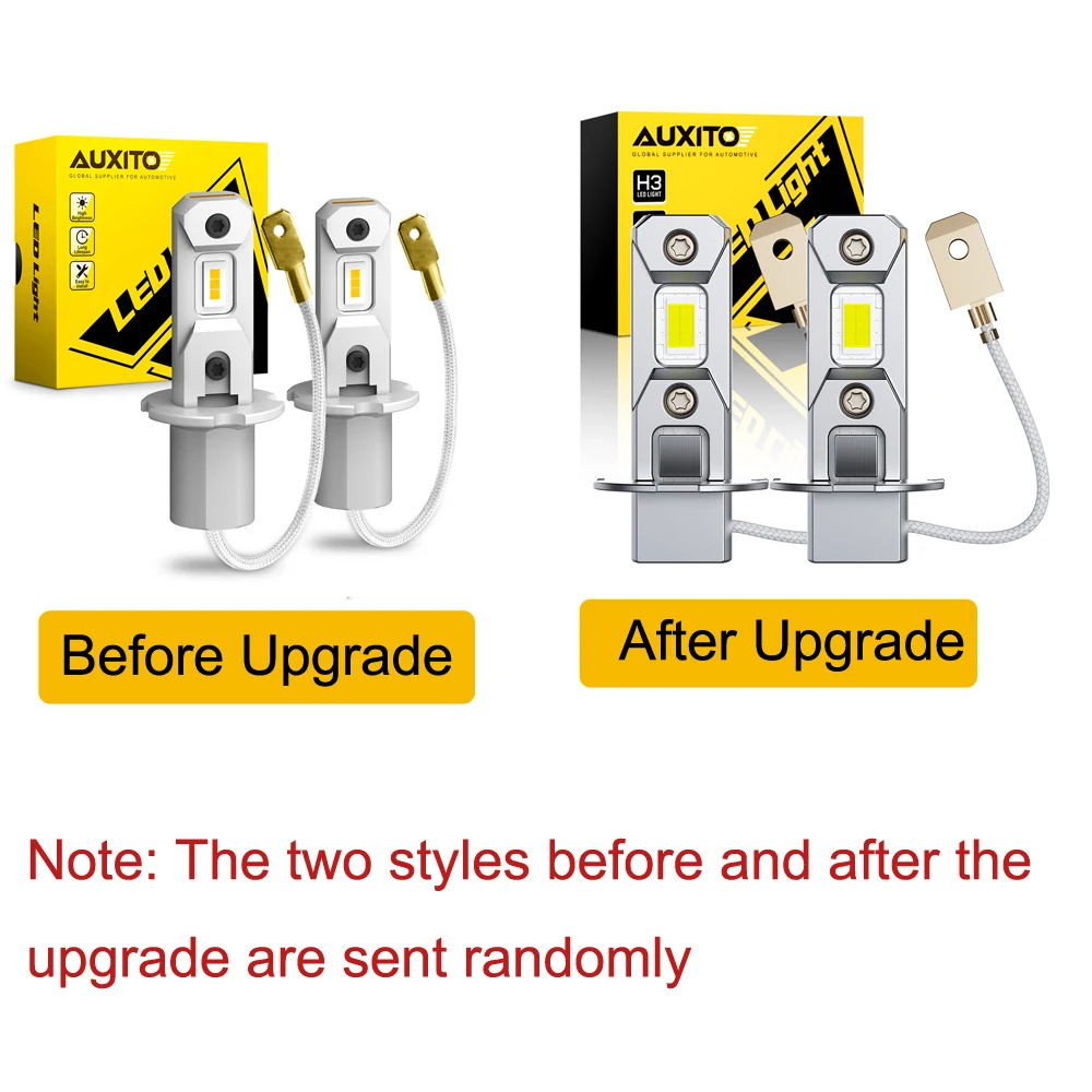 Afbeelding 7: AUXITO 2 stks H3 LED Koplamp Lamp Canbus Geen Fan Grootlicht 6500 K Wit Geel Auto LED Mistlamp Rijden Lamp DRL 12 V Mini Ontwerp