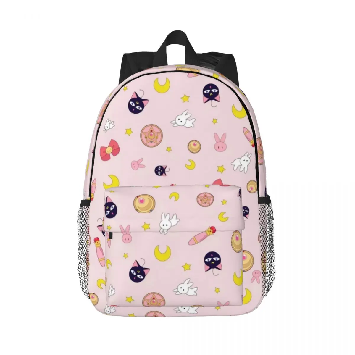 Sailor-Moon Print mochila leve, saco escolar padrão novo na moda, 15"