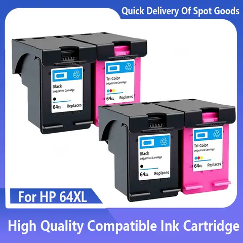 Cartouche d'encre reconditionnée 64 XL 64XL pour imprimante HP64 pour HP ENVY Photo 6200 6220 6222 7100 7120 7800 Inspire 7950e