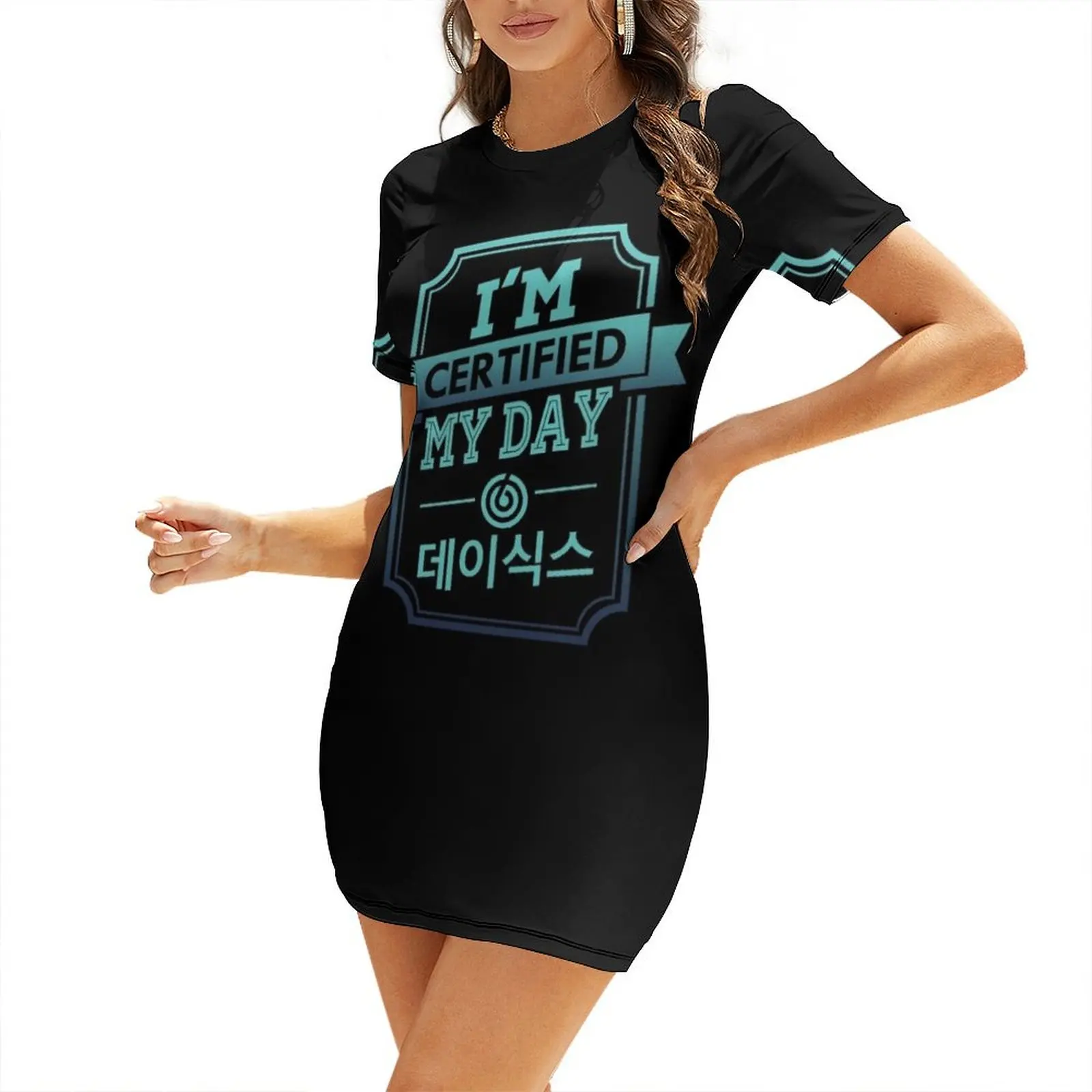 

Certified MY DAY - DAY6 Short Sleeved Dress clothing women summer 2025 luxury evening dresses 2025