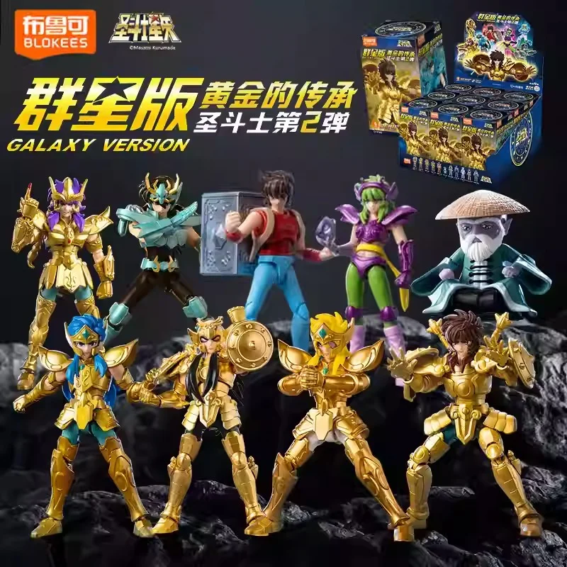 Blokees Saint Seiya Star Edition Second Wave Libra Shiryū and Aquarius Hyōga Building Block Model Toys for Collection and Gifts