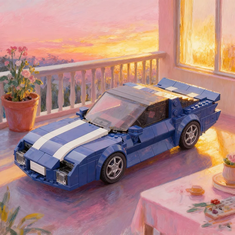 384pcs MOC Chevroleteed Camarosn Third Generation City Champions Super Car Model Building Blocks Festival Gift Construction Toy