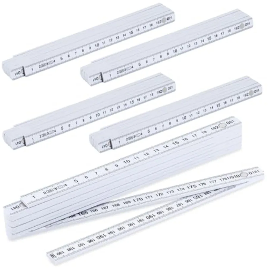 5 pièces Mètre pliant 2M, règle pliable en fibre de verre, règle pliable portable, mètre pliant 10 segments de mesure