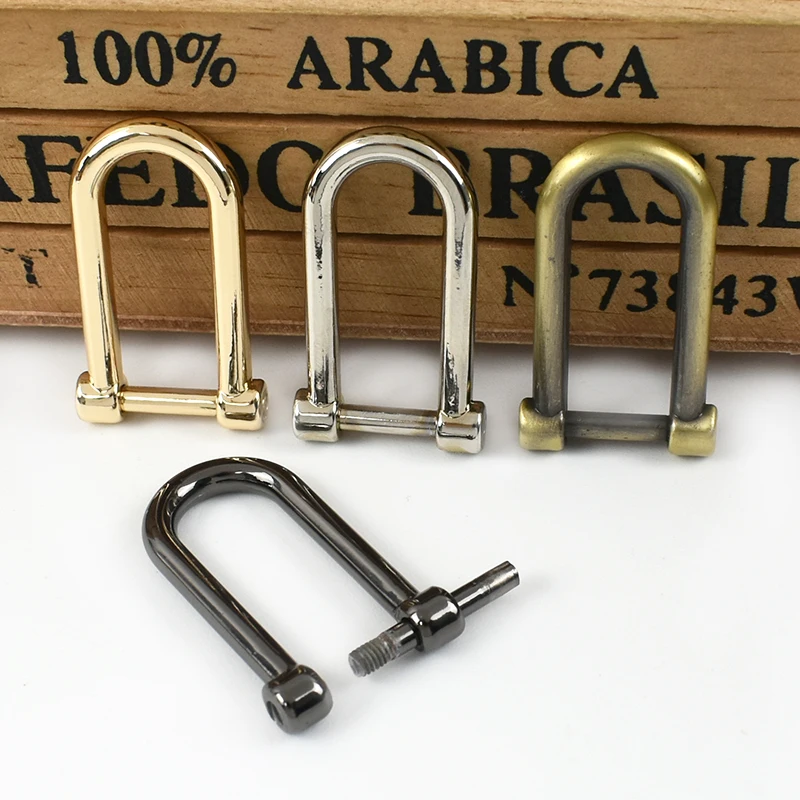 2/4/10P 10mm Bag Metal D Ring Buckle Blet Removable Screw Rings Clasp Luggage Starp Hanger Loop Hook DIY Hardware Accessories