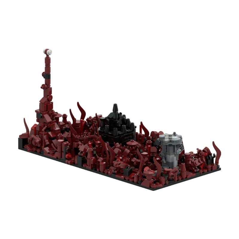 

The Forgotten Shore MOC Building Blocks Abandoned Coastal Ruins DIY Assemble Desktop Fantasy Scene Toy 898PCS