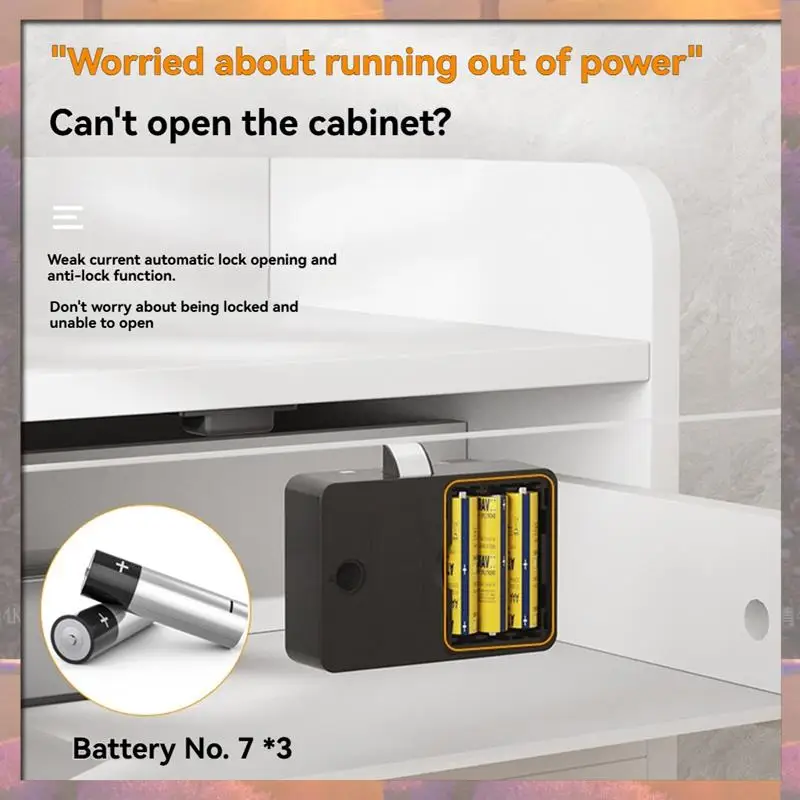 Serratura elettrica per cassetto dell'armadio senza chiave di vendita superiore Serratura elettrica per porta di sicurezza senza perforazione a prova di bambino per la sicurezza dell'armadio domestico