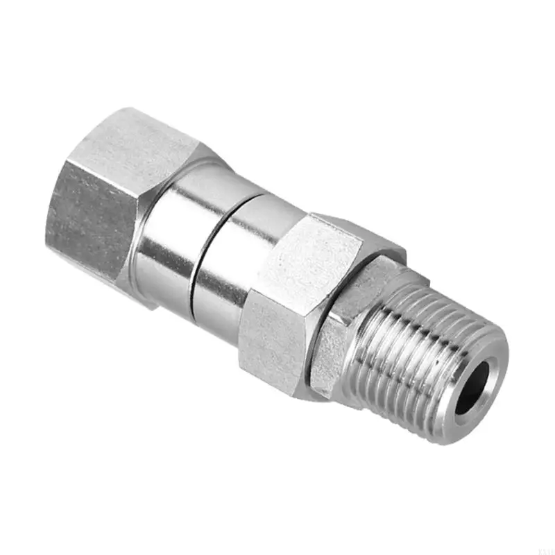 KX4B สแตนเลสความดันเครื่องซักผ้าหมุน 3/8 นิ้ว NPT เกลียวชาย/M22 14 มม.หมุน Joint Kink ฟรี Quick Connector