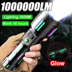 New 500W Ultra Powerful Flashlight Rechargeable LED Flashlight Tactical Torch Zoom High Power Flashlight 3000M Long Shot Lantern