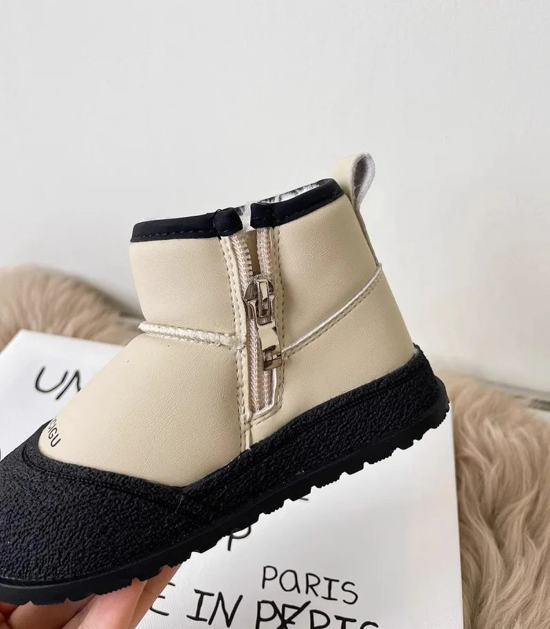 2026 Neue Winter-Plüsch-Schneestiefel für Kinder Dicke Warme Baumwollschuhe für Jungen und Mädchen Wasserdichte Kinder-Winterstiefel Samtschuh – Detail 15