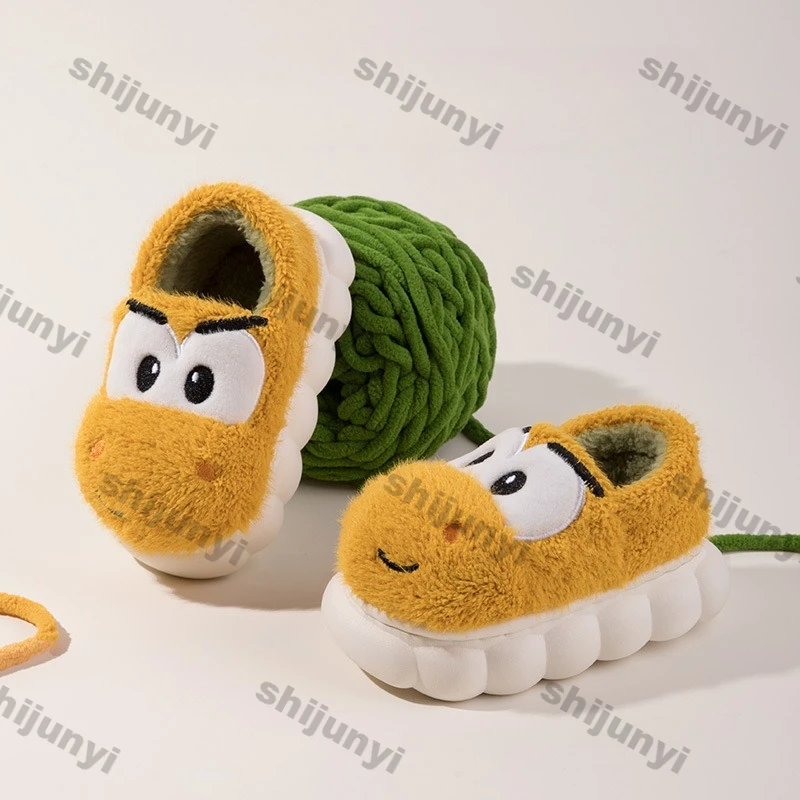 Kinder Baumwolle Schuhe Winter Mode Wärme Cartoon Plüsch Warme Schuhe Nette Baby Weiche Sohlen Anti Slip Indoor Haus Hausschuhe