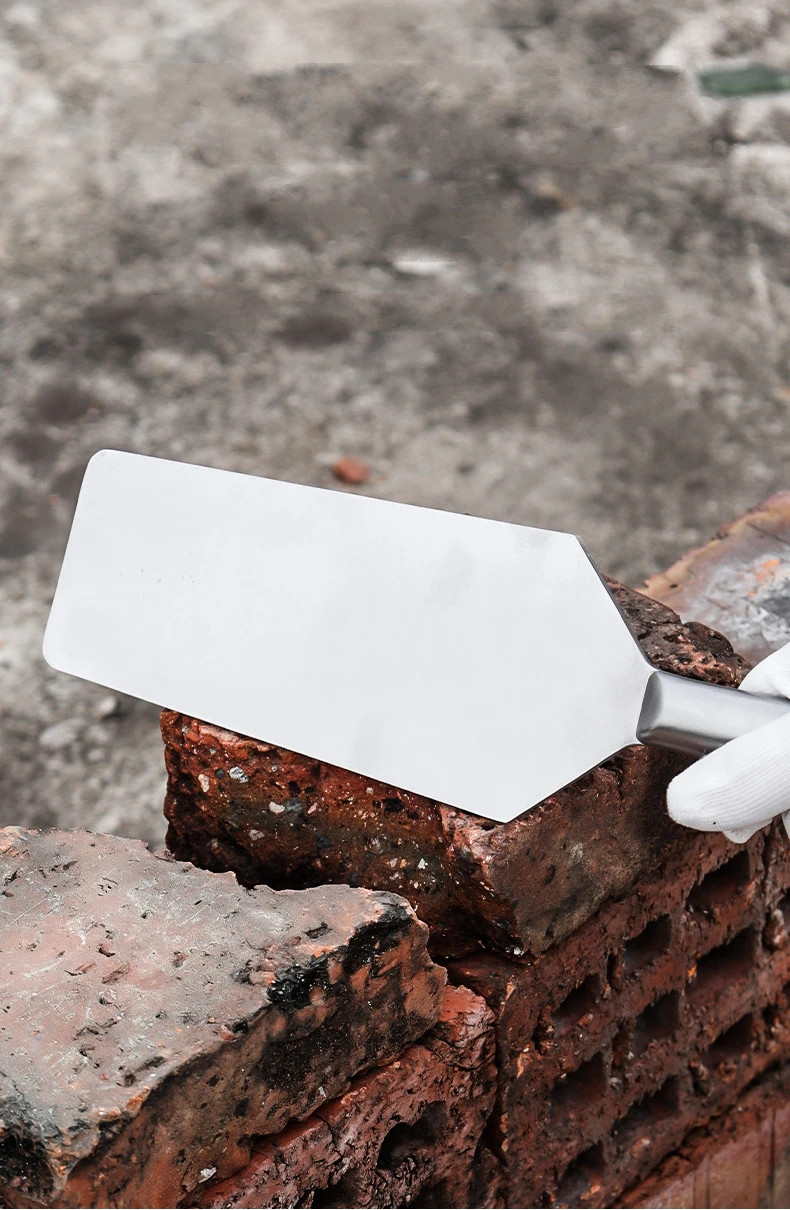 

Цельнометаллический интегрированный двухсторонний резак для кирпича из нержавеющей стали и резак для грязи для строительства стен, каменщик, инструмент