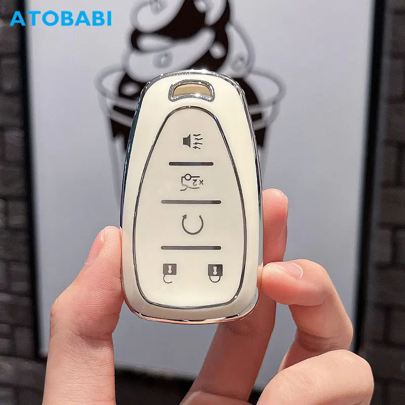 TPU Car Key Case Remote Fobs Cover Keychain For Chevrolet Camaro Cruze XL8 Malibu Equinox Blazer Trailblazer 2020 Auto Accessory view 3