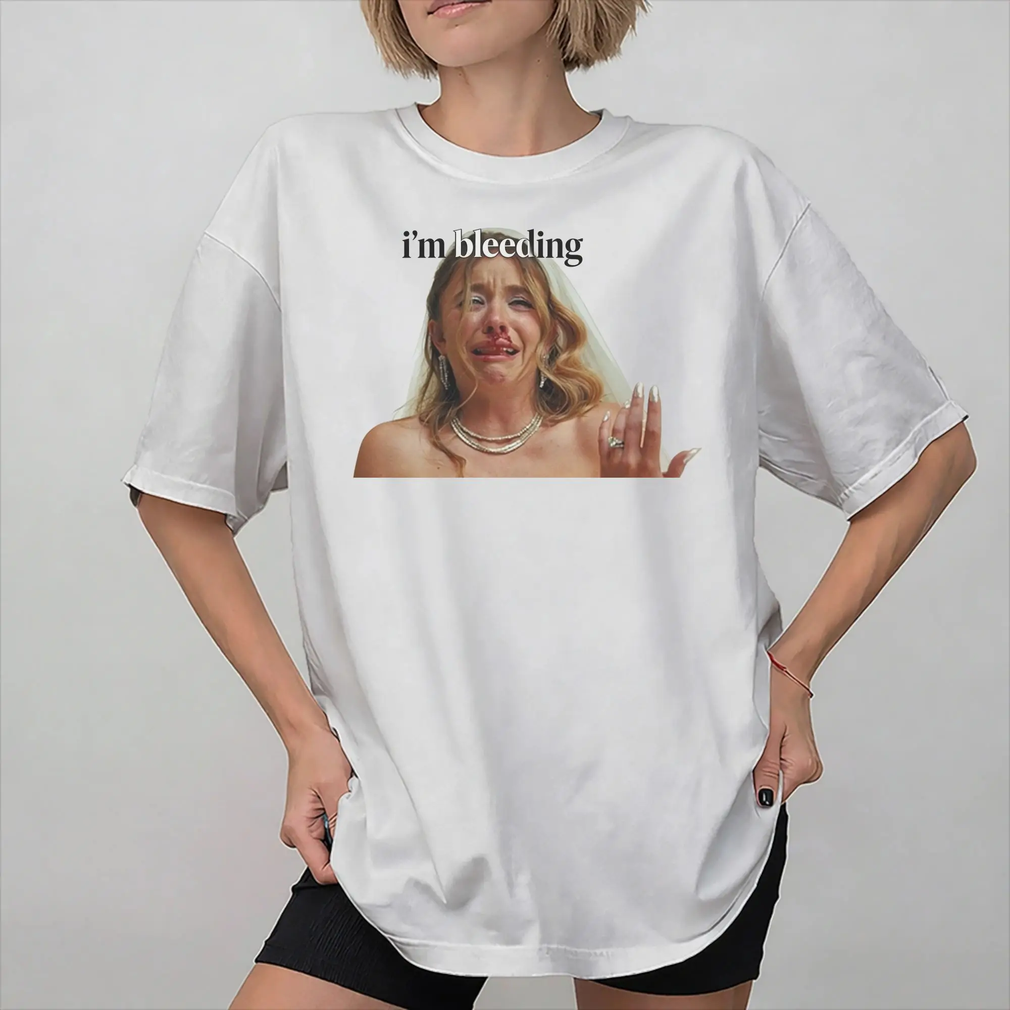 Euphorias 3 Sydney Sweeney cassie bleeding Tee Shirt pour hommes et femmes, vêtements en coton, nouvelle collection
