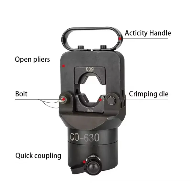 Alat Crimping Hidrolik Listrik XinPu CO-630 untuk Memotong dan Menghancurkan Kabel Baja dengan Crimping Heksagonal untuk Konstruksi