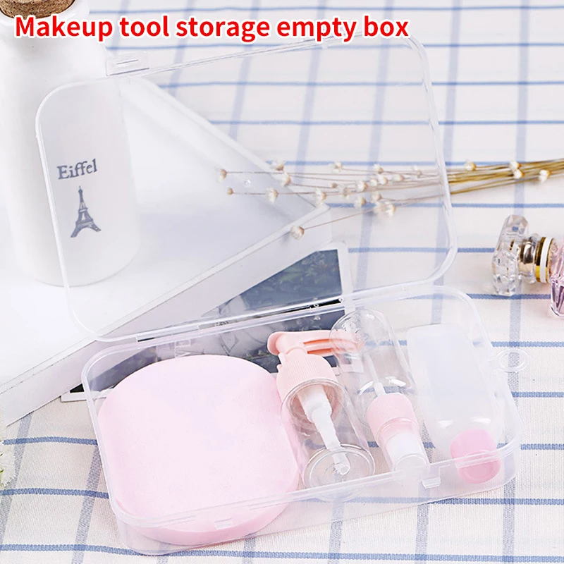 1Pcs False Eyelashes Accessories Box Powder Puff Travel Empty Lashes Tool Holder Case Storage Organizer