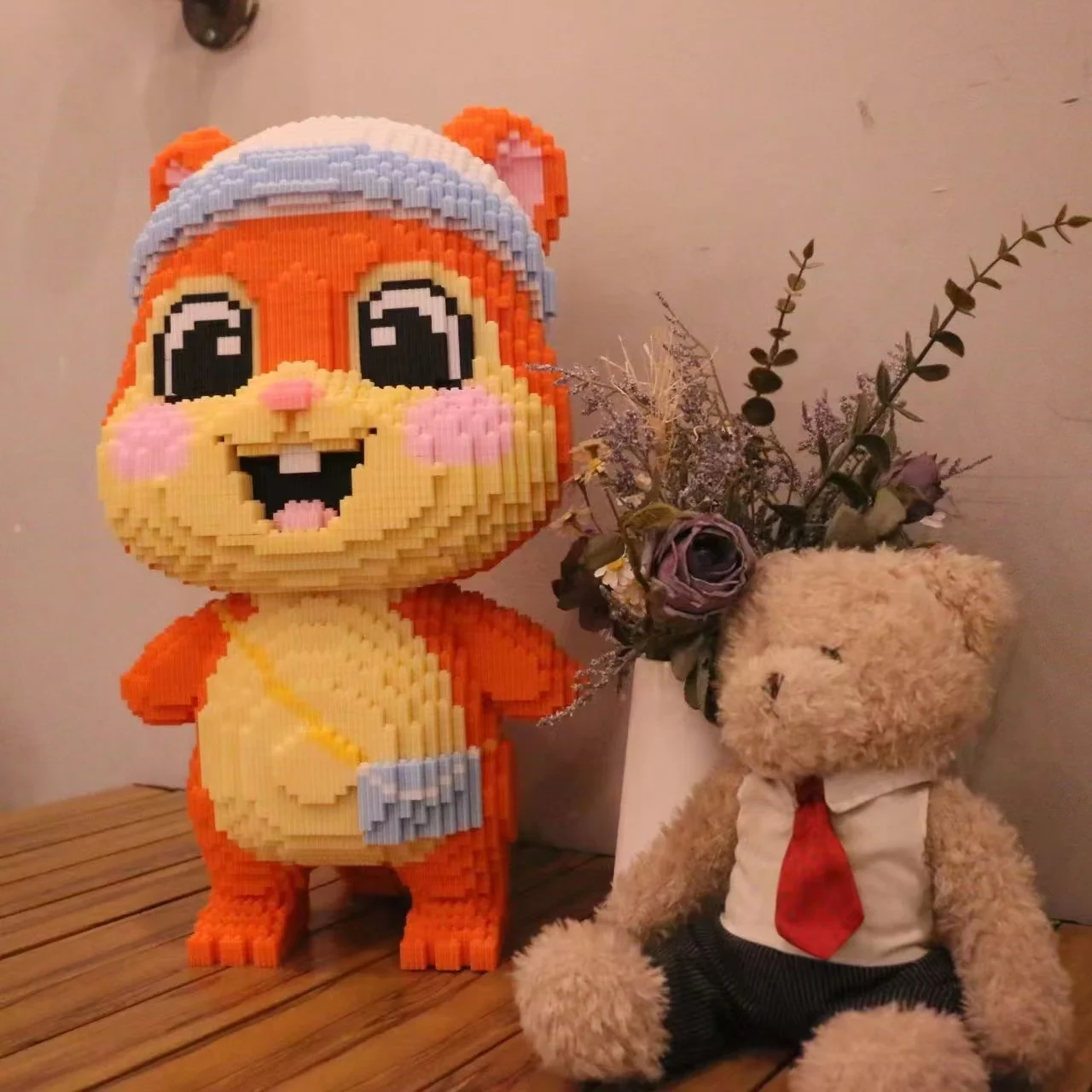 Klassieke kleine eekhoorn 4369-delige doe-het-zelf puzzel bouwsteenset, creatief 3D-puzzelmodel, duurzaam Pp-materiaal, huisdecoratie kerstcadeau