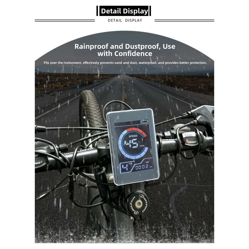 Transparente Silikonabdeckung für X1 Display FÜR Ebike LCD-Display Wasserdichte Abdeckungen Elektrofahrzeug-Zubehör – Detail 17