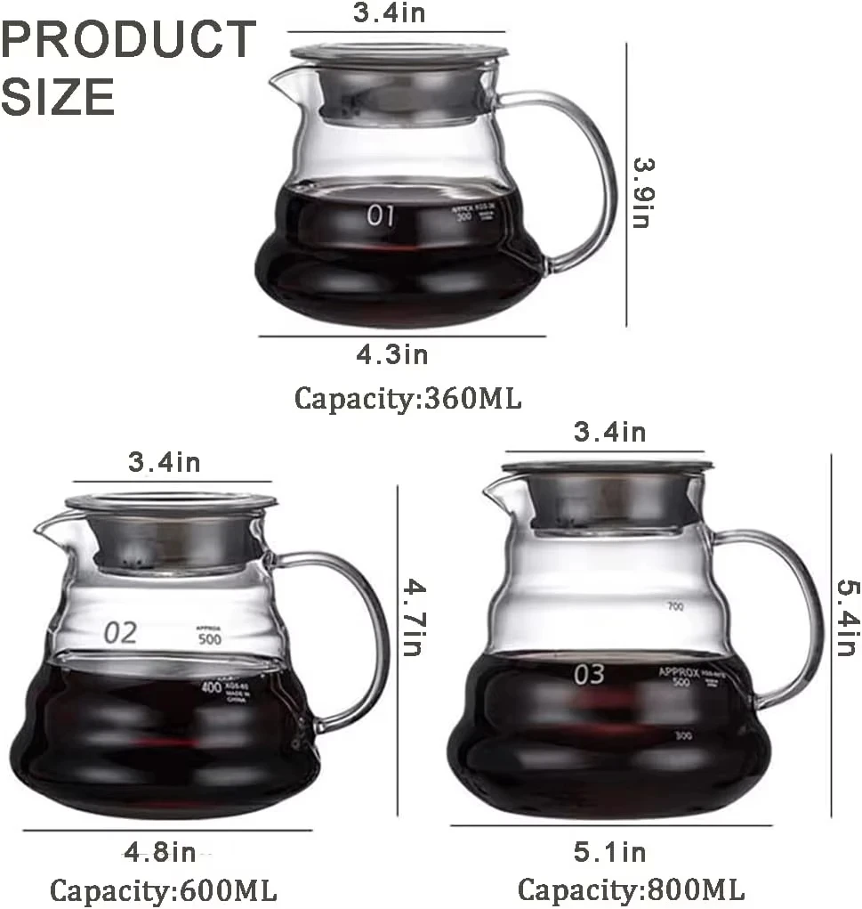 Glass Coffee Pot and Funnel Hand-Made Coffee Pot Filter Set Cloud Shaped Coffee Maker Server with Extraction Cup for Home Use - view 6
