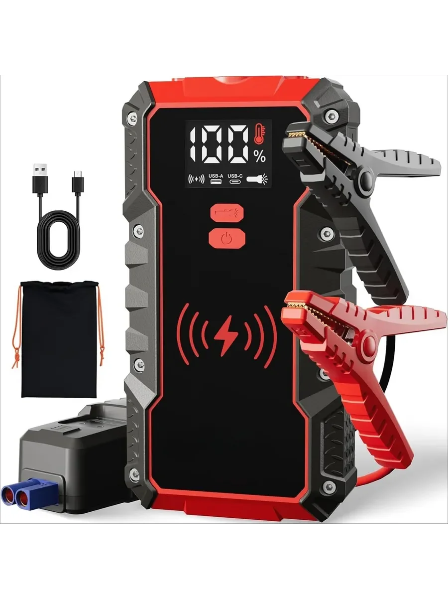 

Car Jump Starter, 3000A Jump Starter 59.2Wh Battery Pack for (9L Gas/ 7L Diesel Engine),16000mAh PD60W Fast Charge Battery Pack