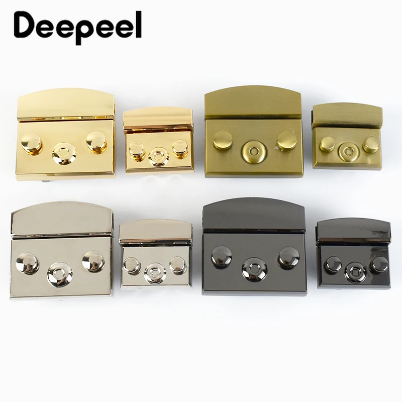 2Pcs 50mm/35mm Handbag Bags Locks Buckles Twist Turn Snaps Clasp for DIY Replacement Bag Lock Purse Closure Metal Accessories