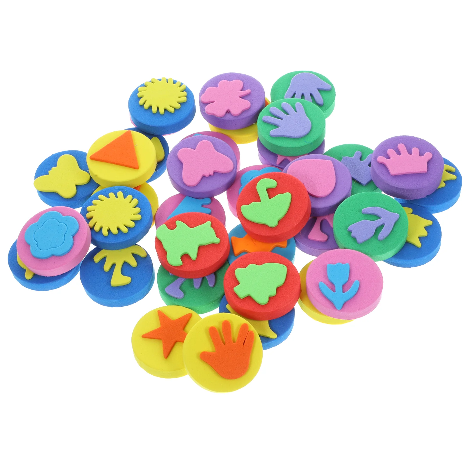 36 Pcs Eva Painting Sponge Foam Stamp Drawing Sponges Stamper Tool for Childrens Toys Die Tools Painters Toddler Children’s