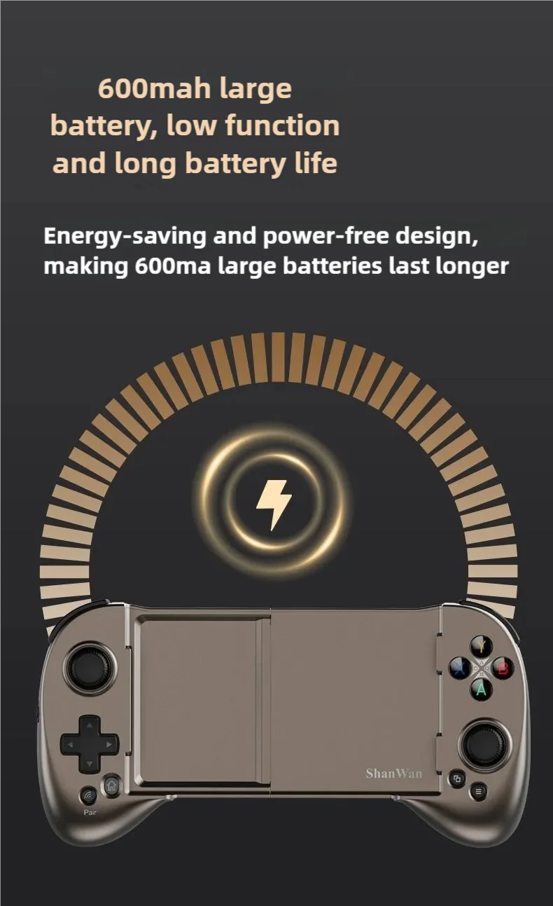 Shanwan novo controlador de jogo do telefone móvel q13 bluetooth gamepad para pc com hall gatilho joystick rotativo joystick para dispositivo móvel