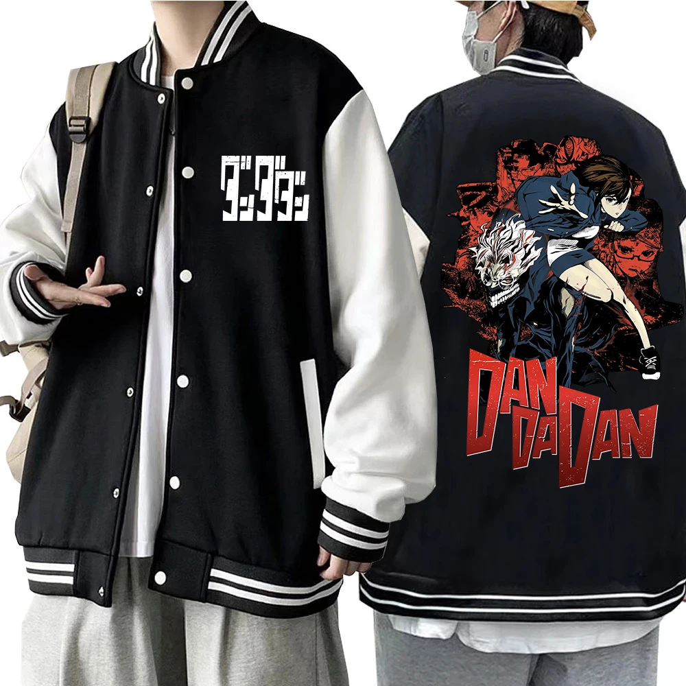 Anime Dandadan Hoodie Baseball Uniform Jacket Women Men Dan Da Dan Ayase Momo Baseball Jacket Hoodie Harajuku