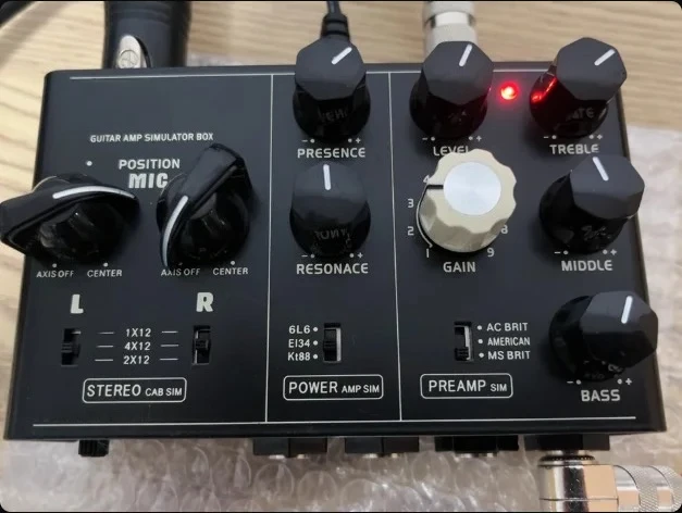 Pedal Cab Sim DI Box con salida XLR para guitarra/bajo, estudio y grabación en vivo Unidad de efectos de interfaz directa