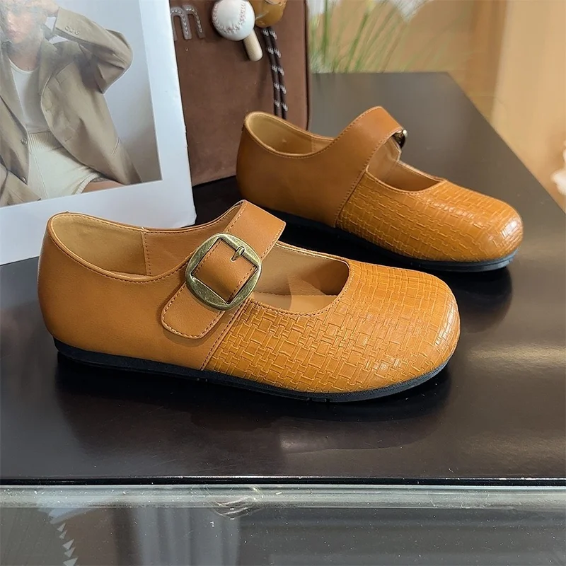 

Flats Women Mary Jane Shoes Flats Casual Fashion Shallow Loafers Shoes 2026 New Designer Brand Cozy Shoes Spring Mujer Zapatos