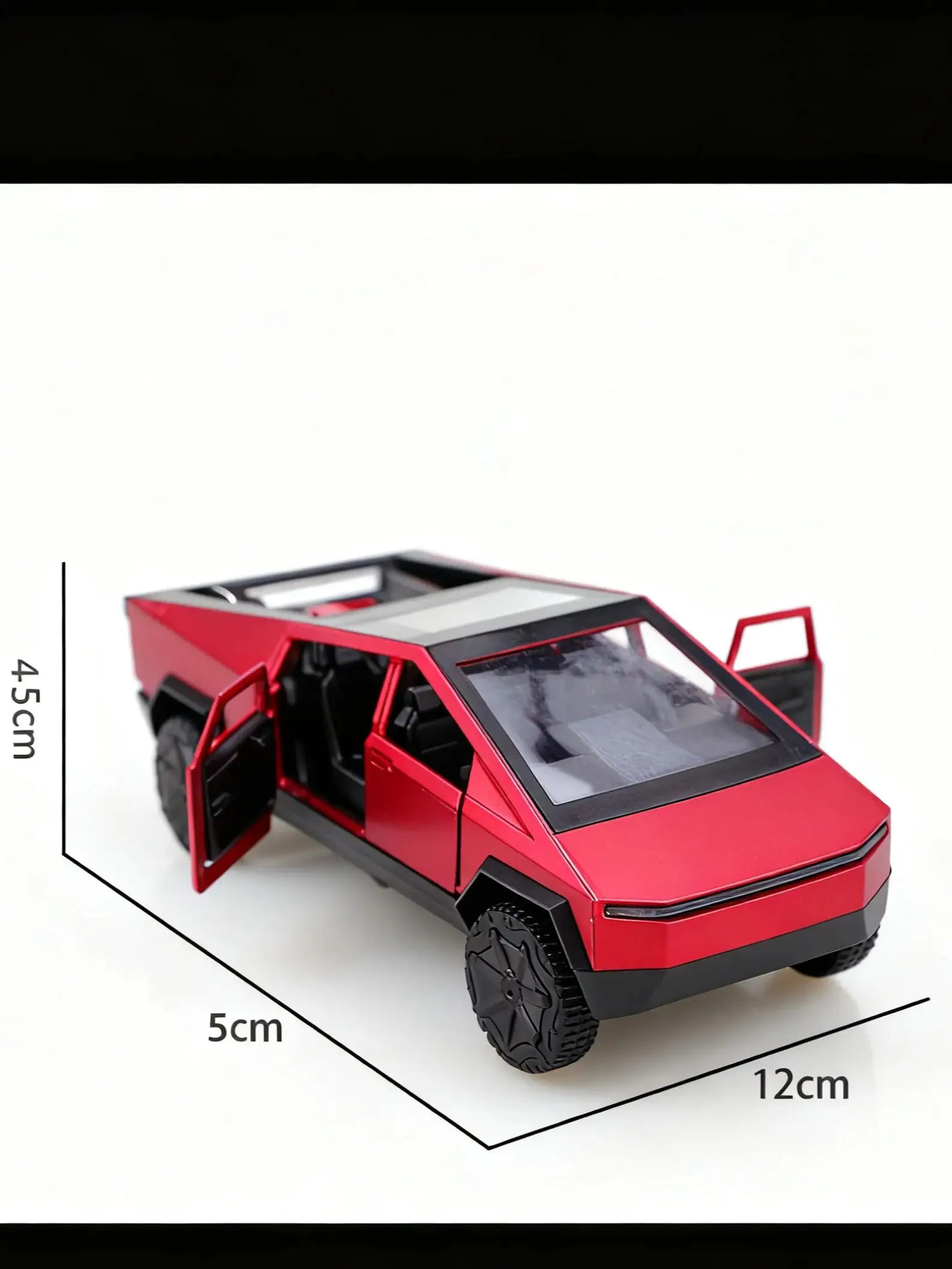 (Bagged) 1: 36 Alloy Pickup CyberTruck Pull-Back Car Collection for Boys and Children, One Large and One Small vintage Toy Car image 8
