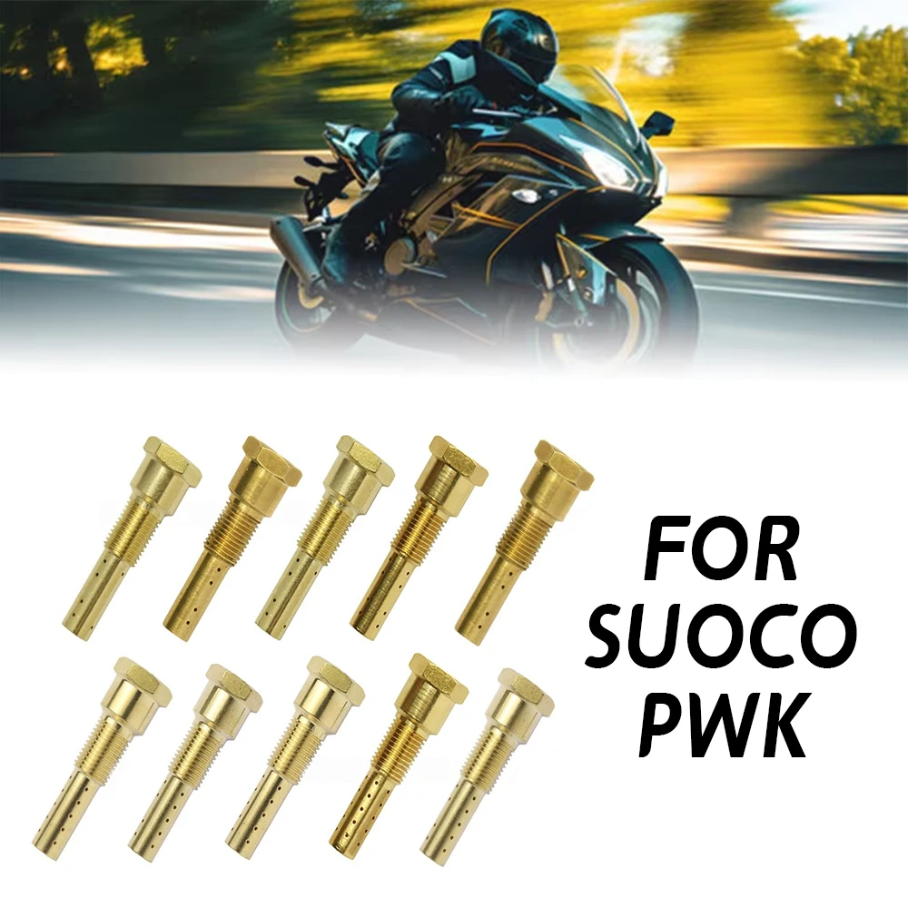 5PCS Carburetor Nozzle Kit for PWK21-34 Suoco Emulsion Tube with Multi-Hole Options 8/12/16/18/20/30 for Tuning