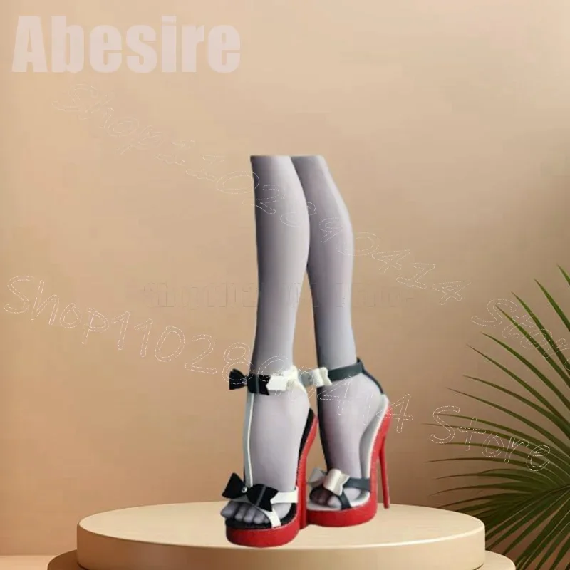 

Colorful Bow Knot Open Toe Platform Sandals Ankle Buckle Strap Women Shoes Thin High Heels Party Dating 2025 Zapatos Para Mujere