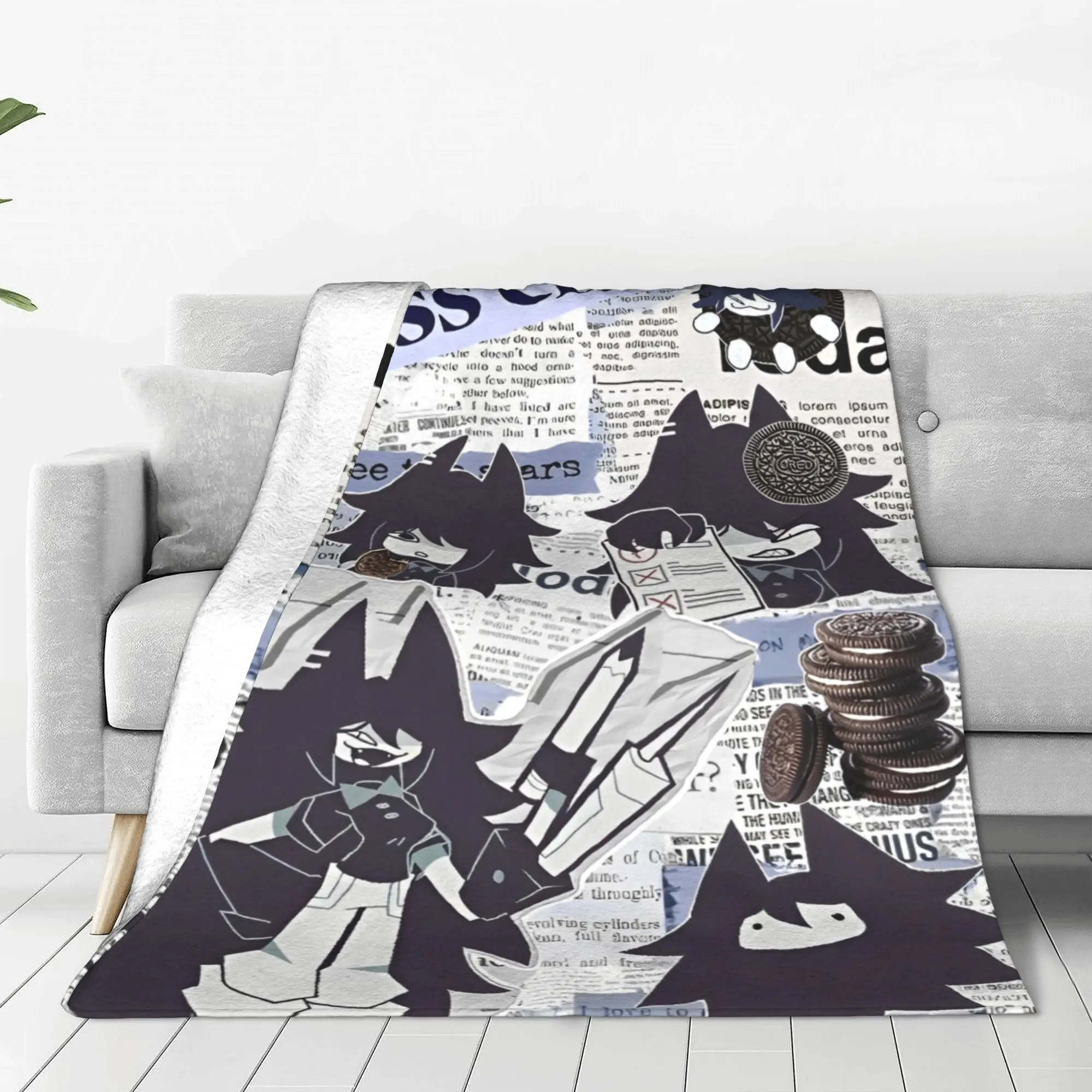 

Miss Circle Cartoon Blanket Fleece Textile Decor Fundamental Paper Education Multi-function Super Soft Throw Blanket Quilt Sofa