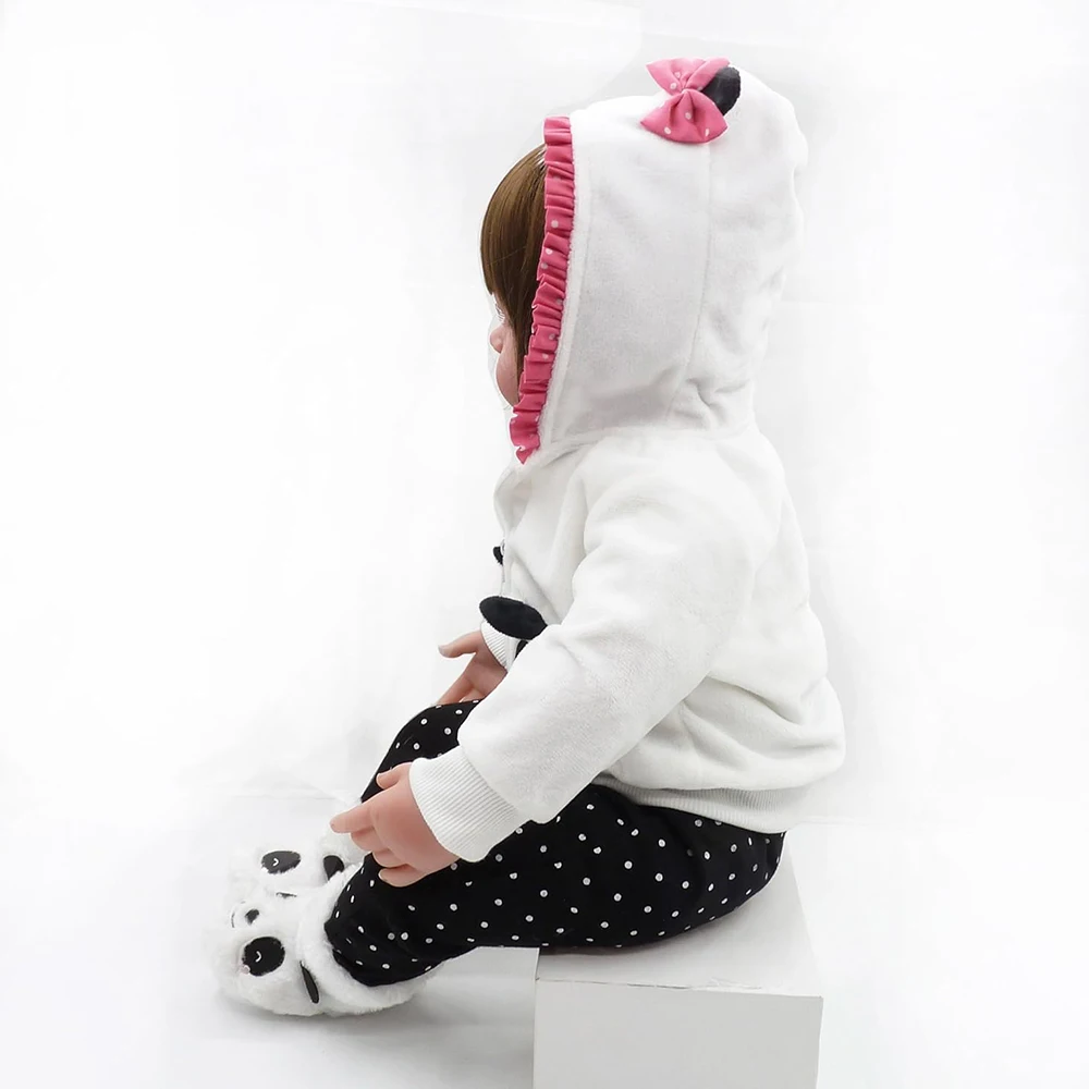 Muñecas Reborn, ropa de bebé, trajes de Panda para muñeca Reborn de 20- 22 pulgadas, ropa de Panda, ropa de bebé para niña, conjuntos de bebé