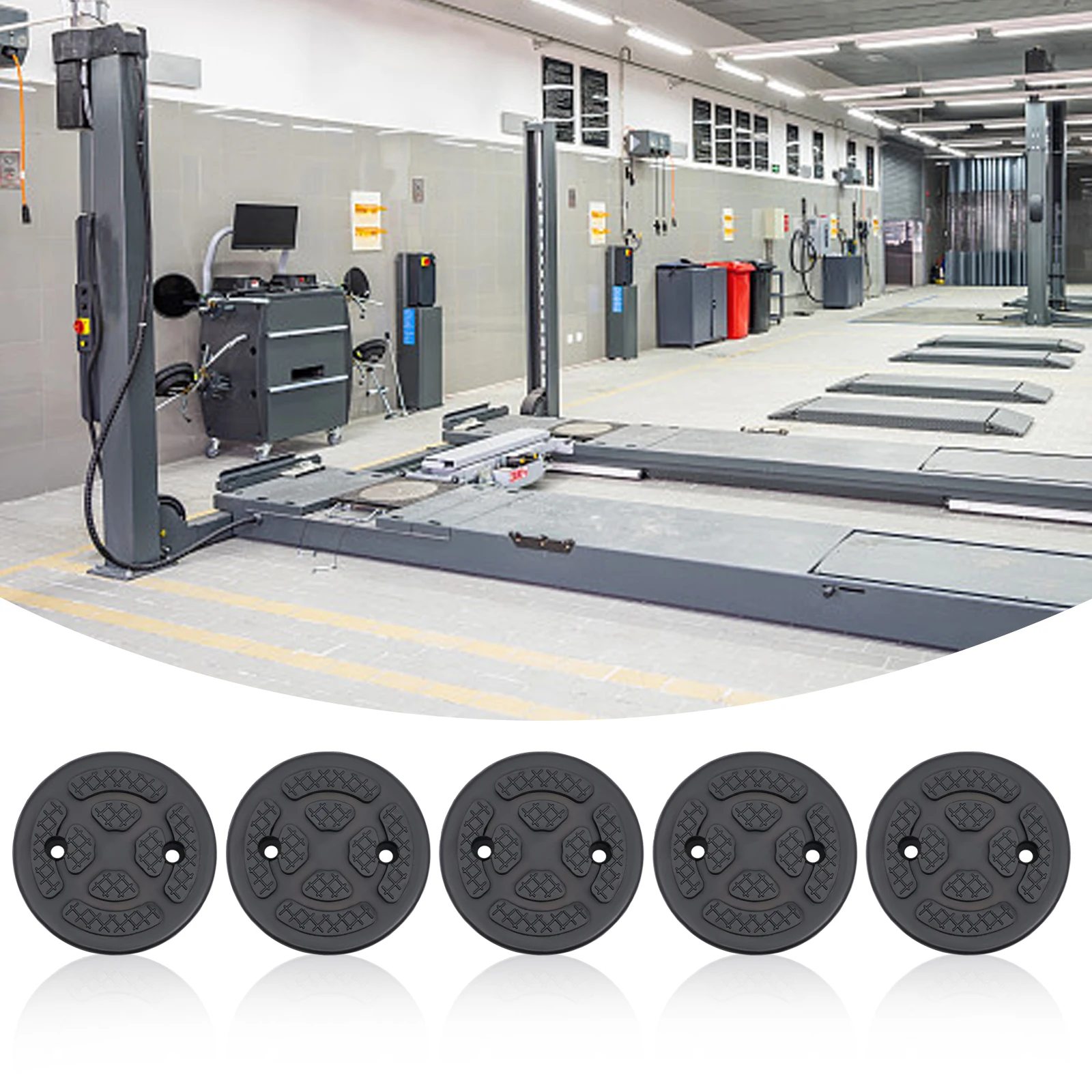 자동 리프트용 원형 고무 리프트 패드 5개 - 4.7x1.2인치, 30mm 두께(높은 탄성), 2포스트/4포스트 리프트에 적합, 자동차 섀시 보호