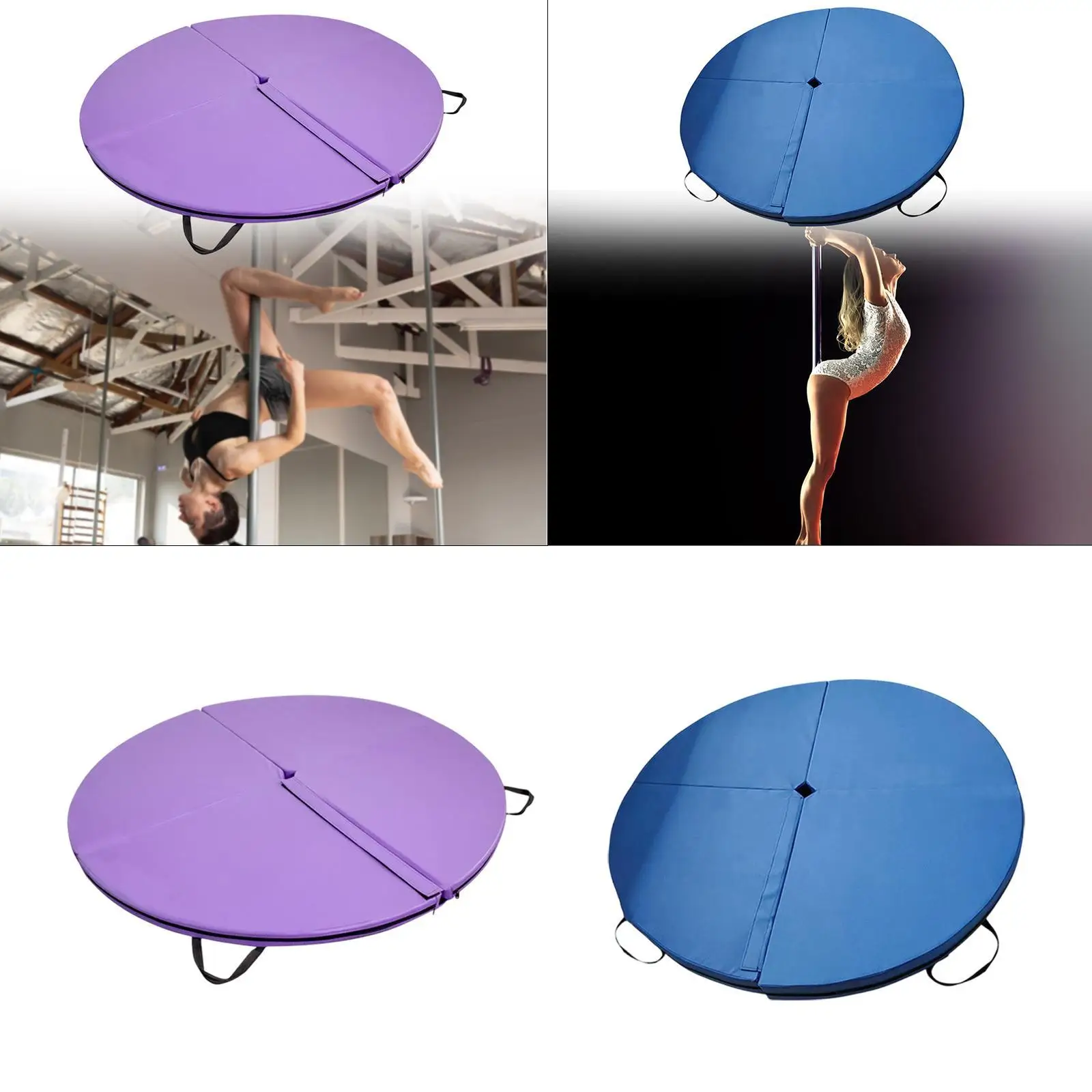 

Pole Dance Mat Crash Pad Foldable Thicken Yoga Mat for Women Round Dancing Floor Cushion for Gymnastics, Strength Training