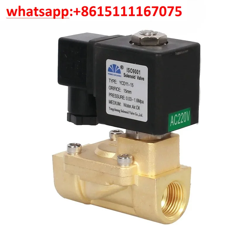 YCD11 Pilot Operated Diaphragm Solenoid Valve Normally Closed High Pressure Water Valve 1.6MPa Fluid Control Component