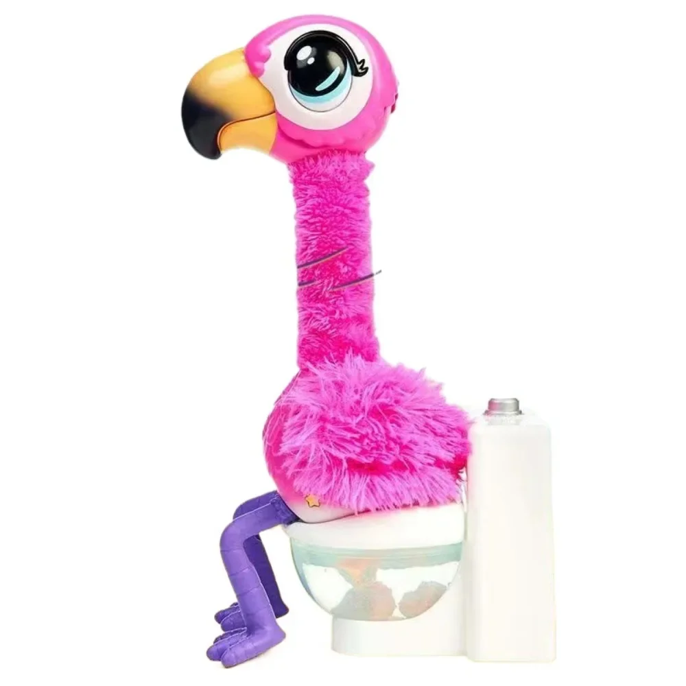 Jouets de chant vocal flamant rose authentiques pour garçons et filles, animaux de compagnie électroniques, poupées de célébrités Internet drôles, animaux simulés, cadeau