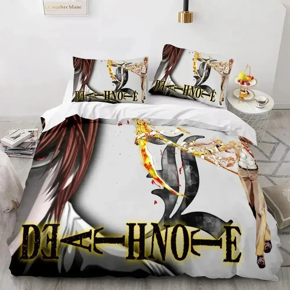 

Death Note Bedding Set Single Twin Full Queen King Size Bed Set Adult Kids Bedroom Duvet cover Sets 3D Print Anime Death Note S