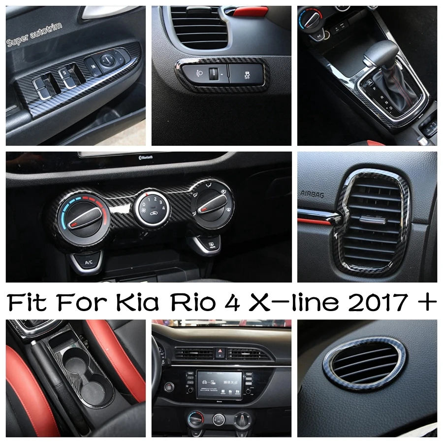 

Warning Light / Head Lamp / Middle Air AC Outlet Vent / Gear Shift Panel Cover Trim Accessories For Kia Rio 4 X-line 2017- 2020