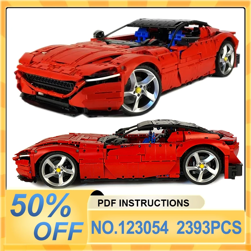 MOC 123054 Technical Sports Car Buidling Block Compatible 42143 Speed Vehicle Brick Educational Toy Christmas Gift For Boys Kids