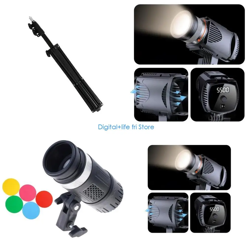 E06D 40W LED Studio Light Package Provides Superior Brightness for Video Creators and Photographers with Energy Efficient