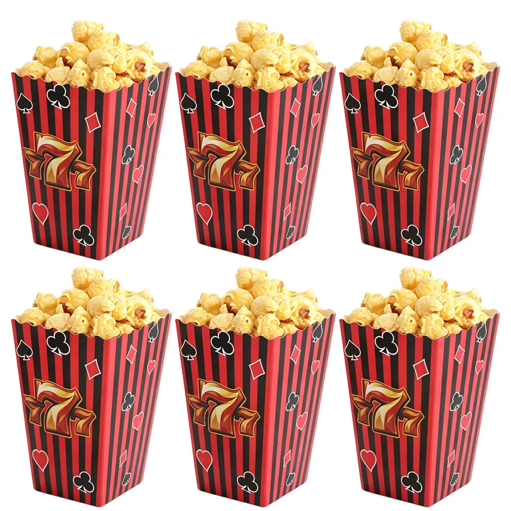5/10/20 Stück Casino-Poker-Themen Papier-Popcornboxen Süßigkeiten-Verpackungsboxen Las Vegas Casino-Nacht Geburtstagsparty Geschenkboxen – Detail 5