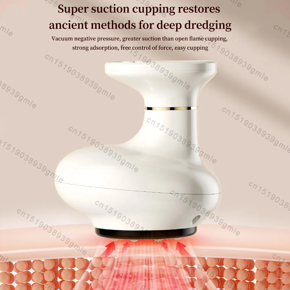 Electric Gua Sha Massage Heating Scraping Suction Cups Physical Fatigue Relieve Health Guasha Cans Smart Vacuum Cupping Massager